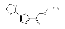 5-(1,3-DIOXOLAN-2-YL)-2-(ETHOXYACETYL) THIOPHENE结构式