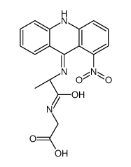 2-[[(2S)-2-[(1-nitroacridin-9-yl)amino]propanoyl]amino]acetic acid结构式