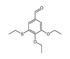 3,4-diethoxy-5-(ethylthio)benzaldehyde Structure