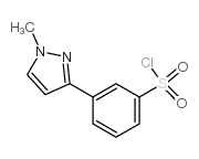 3-(1-Methyl-1H-pyrazol-3-yl)benzene-1-sulfonyl chloride structure