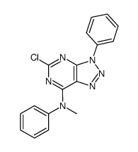 (5-Chloro-3-phenyl-3H-[1,2,3]triazolo[4,5-d]pyrimidin-7-yl)-methyl-phenyl-amine结构式