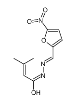 3-methyl-N-[(E)-(5-nitrofuran-2-yl)methylideneamino]but-2-enamide结构式