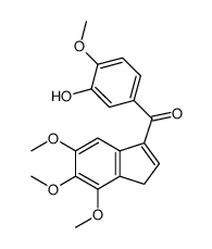 (3-hydroxy-4-methoxy-phenyl)-(4,5,6-trimethoxy-3H-inden-1-yl)-methanone Structure