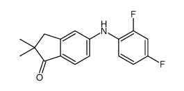 5-(2,4-difluoroanilino)-2,2-dimethyl-3H-inden-1-one结构式