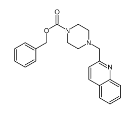 benzyl 4-(quinolin-2-ylmethyl)piperazine-1-carboxylate结构式