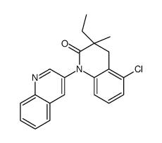 5-chloro-3-ethyl-3-methyl-1-quinolin-3-yl-4H-quinolin-2-one结构式