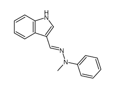 N'-[1-(1H-Indol-3-yl)-meth-(Z)-ylidene]-N-methyl-N-phenyl-hydrazine结构式