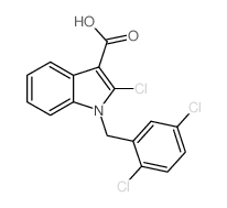1H-Indole-3-carboxylicacid, 2-chloro-1-[(2,5-dichlorophenyl)methyl]-结构式