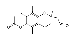 (2RS)-6-acetoxy-2,5,7,8-tetramethyl-2-(2-oxoethyl)chroman结构式