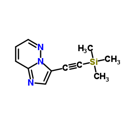 3-[(Trimethylsilyl)ethynyl]imidazo[1,2-b]pyridazine结构式