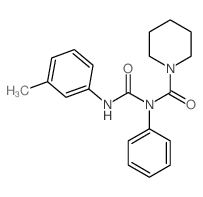 N-[(3-methylphenyl)carbamoyl]-N-phenyl-piperidine-1-carboxamide结构式