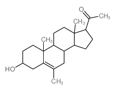 Pregn-5-en-20-one,3-hydroxy-6-methyl-, (3b)- (9CI)结构式