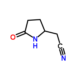 (5-Oxo-2-pyrrolidinyl)acetonitrile结构式