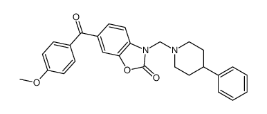 6-(4-methoxybenzoyl)-3-[(4-phenylpiperidin-1-yl)methyl]-1,3-benzoxazol-2-one结构式