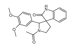 1'-acetyl-2'-(3,4-dimethoxy-phenyl)-1H-spiro[indole-3,3'-pyrrolidin]-2-one结构式