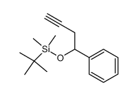 tert-butyldimethyl((1-phenylbut-3-yn-1-yl)oxy)silane Structure
