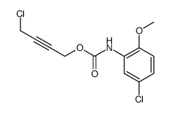 (5-chloro-2-methoxy-phenyl)-carbamic acid-(4-chloro-but-2-ynyl ester)结构式