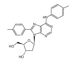 N6,8-bis(p-tolyl)-2'-deoxyadenosine结构式
