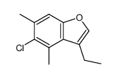 5-chloro-3-ethyl-4,6-dimethyl-benzofuran结构式