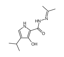 3-hydroxy-4-isopropyl-pyrrole-2-carboxylic acid isopropylidenehydrazide Structure
