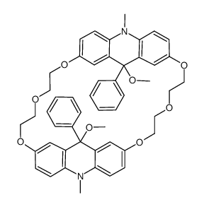 di-2,7-(10-methyl-9-phenyl-9-methoxyacridane)-28-crown-6结构式