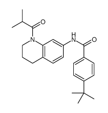 4-tert-butyl-N-[1-(2-methylpropanoyl)-3,4-dihydro-2H-quinolin-7-yl]benzamide结构式