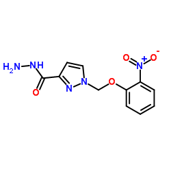 1-(2-NITRO-PHENOXYMETHYL)-1 H-PYRAZOLE-3-CARBOXYLIC ACID HYDRAZIDE结构式