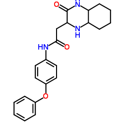 2-(3-Oxodecahydro-2-quinoxalinyl)-N-(4-phenoxyphenyl)acetamide Structure