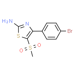 4-(4-bromophenyl)-5-(methylsulfonyl)-1,3-thiazol-2-amine structure