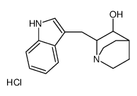 2-(1H-indol-3-ylmethyl)-1-azabicyclo[2.2.2]octan-3-ol,hydrochloride Structure