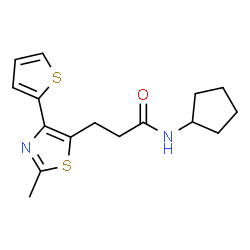 N-Cyclopentyl-3-[2-methyl-4-(2-thienyl)-1,3-thiazol-5-yl]propanamide picture