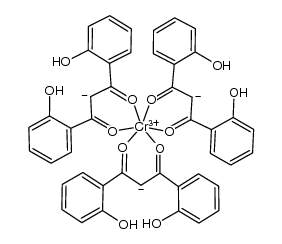 {Cr(1,3-bis(2-hydroxyphenyl)-1,3-propanedionate)3}结构式