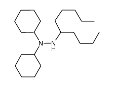 N,N-dicyclohexyl-N'-(1-butylhexyl)hydrazine结构式