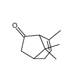 (1S,5S)-4,8,8-trimethylbicyclo[3.2.1]oct-3-en-6-one结构式