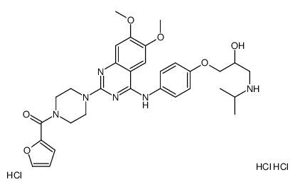 2-furyl-[4-[4-[[4-[2-hydroxy-3-(propan-2-ylamino)propoxy]phenyl]amino]-6,7-dimethoxy-quinazolin-2-yl]piperazin-1-yl]methanone trihydrochlori de picture