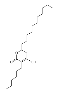 5-hexyl-4-hydroxy-2-undecyl-2,3-dihydropyran-6-one结构式