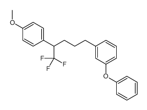 1-methoxy-4-[1,1,1-trifluoro-5-(3-phenoxyphenyl)pentan-2-yl]benzene Structure