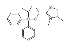 tert-butyl-[1-(3,4-dimethyl-1,3-thiazol-3-ium-2-yl)ethoxy]-diphenylsilane Structure