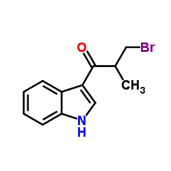 3-Bromo-1-(1H-indol-3-yl)-2-methyl-1-propanone Structure