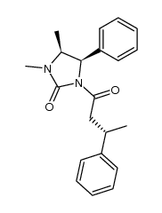 (4R,5S)-1,5-dimethyl-4-phenyl-3-((S)-3-phenylbutanoyl)imidazolidin-2-one结构式