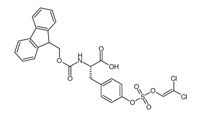 Nα-[(fluoren-9-yl)methoxylcarbonyl]-L-tyrosine 1,1-dichlorovin-2-ylsulfate结构式