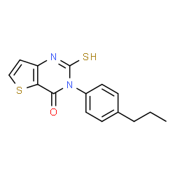 Thieno[3,2-d]pyrimidin-4(1H)-one, 2,3-dihydro-3-(4-propylphenyl)-2-thioxo- structure