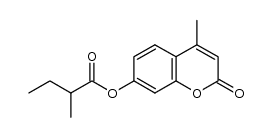 2-methylbutyric acid 4-methyl-2-oxo-2H-chromen-7-yl ester结构式