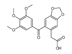 2-[6-(3,4,5-trimethoxybenzoyl)-1,3-benzodioxol-5-yl]acetic acid结构式