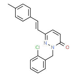 2-(2-CHLOROBENZYL)-6-(4-METHYLSTYRYL)-3(2H)-PYRIDAZINONE结构式