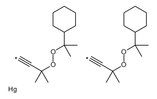 bis[3-(2-cyclohexylpropan-2-ylperoxy)-3-methylbut-1-ynyl]mercury结构式