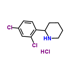 2-(2,4-Dichlorophenyl)piperidine hydrochloride (1:1) Structure