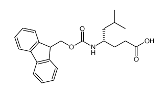 (S)-6-methyl-4-[[(9H-fluoren-9-ylmethoxy)carbonyl]amino]-2-heptanoic acid Structure