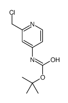 tert-butyl N-[2-(chloromethyl)pyridin-4-yl]carbamate结构式