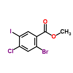 Methyl 2-bromo-4-chloro-5-iodobenzoate结构式